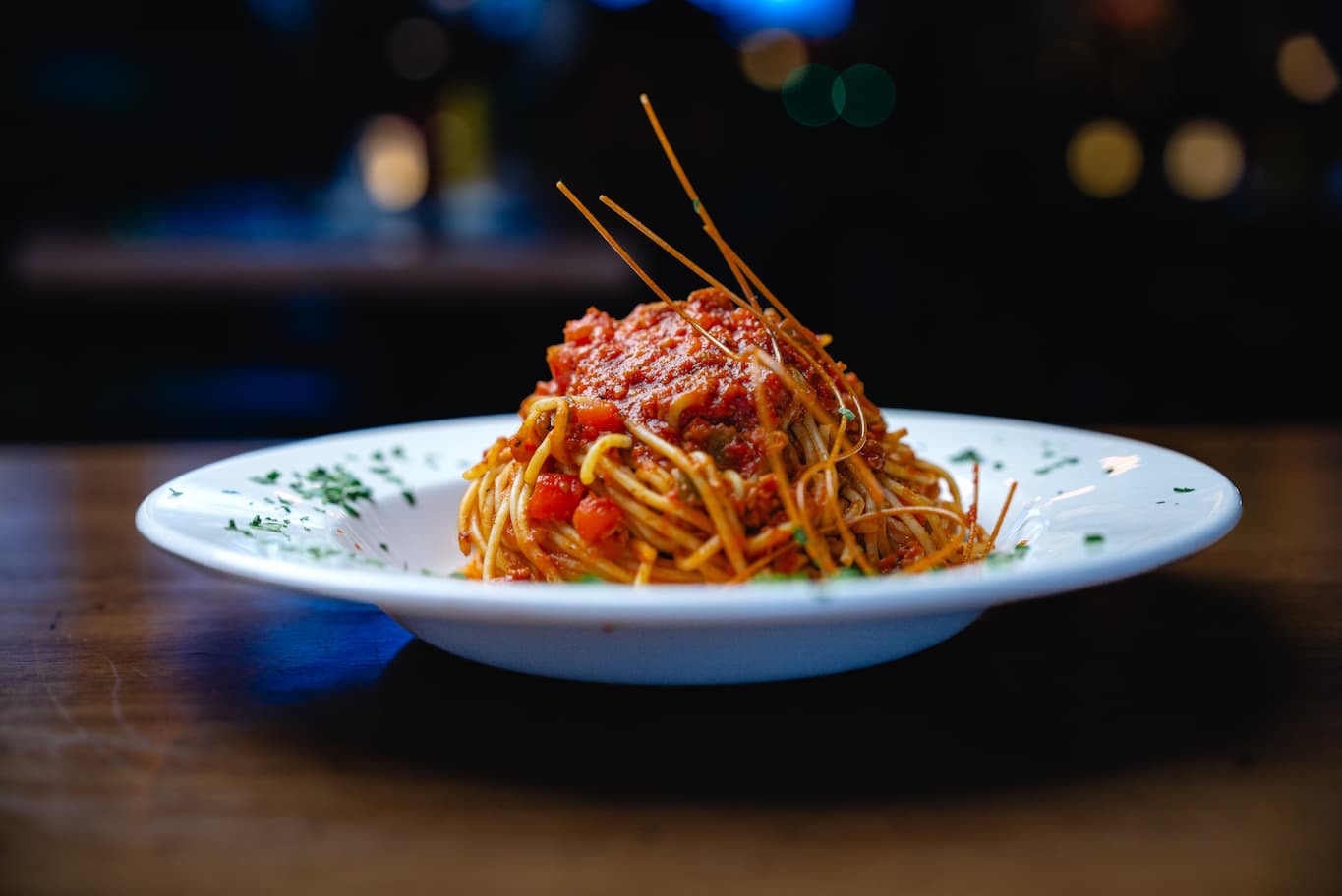 Pâtes; Entrées, menu, plats savoureux, desserts, restaurant Moe’s